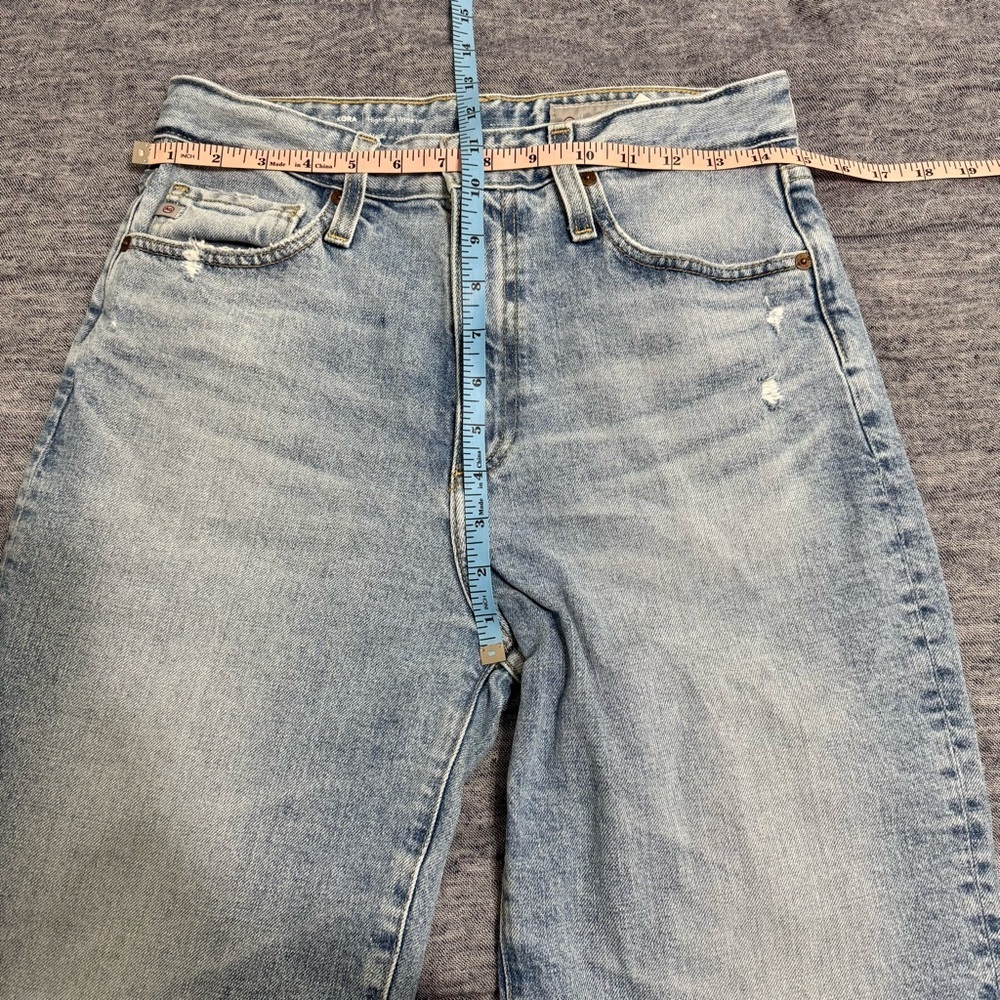 AG Jeans Kora High-Rise Wide Leg Distressed Jeans Size 26 - Picture 10 of 11